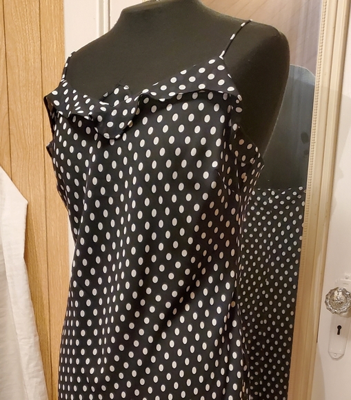 DRESS BY SHARON, SIZE 13/14, POLKA DOT, BLACK AND WHITE, PERFECT CONDITION - Picture 5 of 7
